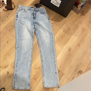 split hem jeans fashion nova